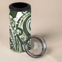 Kia Orana Cook Islands 4 in 1 Can Cooler Tumbler Matie Plumeria Tropical Waves - Polynesian Pride