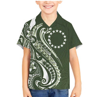 Kia Orana Cook Islands Family Matching Mermaid Dress and Hawaiian Shirt Matie Plumeria Tropical Waves - Polynesian Pride