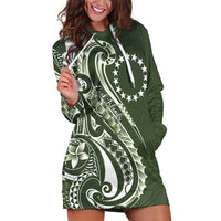 Kia Orana Cook Islands Hoodie Dress Matie Plumeria Tropical Waves - Polynesian Pride