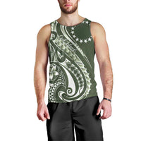 Kia Orana Cook Islands Men Tank Top Matie Plumeria Tropical Waves - Polynesian Pride