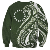 Kia Orana Cook Islands Sweatshirt Matie Plumeria Tropical Waves - Polynesian Pride