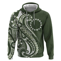 Kia Orana Cook Islands Zip Hoodie Matie Plumeria Tropical Waves - Polynesian Pride