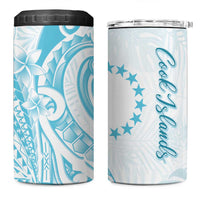Kia Orana Cook Islands 4 in 1 Can Cooler Tumbler Moana Plumeria Tropical Waves - Polynesian Pride
