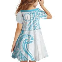 Kia Orana Cook Islands Family Matching Off The Shoulder Long Sleeve Dress and Hawaiian Shirt Moana Plumeria Tropical Waves - Polynesian Pride