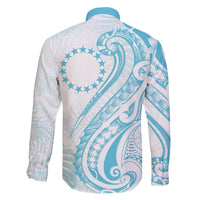 Kia Orana Cook Islands Family Matching Off Shoulder Maxi Dress and Hawaiian Shirt Moana Plumeria Tropical Waves - Polynesian Pride