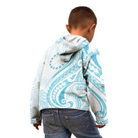 Kia Orana Cook Islands Kid Hoodie Moana Plumeria Tropical Waves - Polynesian Pride