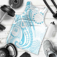 Kia Orana Cook Islands Men Tank Top Moana Plumeria Tropical Waves - Polynesian Pride