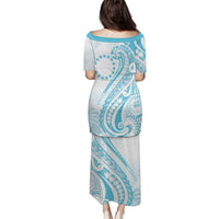 Kia Orana Cook Islands Puletasi Moana Plumeria Tropical Waves - Polynesian Pride