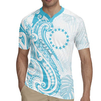 Kia Orana Cook Islands Rugby Jersey Moana Plumeria Tropical Waves - Polynesian Pride