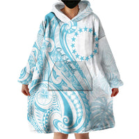 Kia Orana Cook Islands Wearable Blanket Hoodie Moana Plumeria Tropical Waves - Polynesian Pride