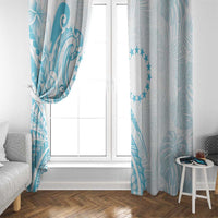 Kia Orana Cook Islands Window Curtain Moana Plumeria Tropical Waves - Polynesian Pride