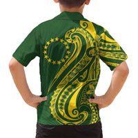 Kia Orana Cook Islands Family Matching Puletasi and Hawaiian Shirt Plumeria Tropical Waves - Polynesian Pride