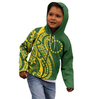 Kia Orana Cook Islands Kid Hoodie Plumeria Tropical Waves - Polynesian Pride
