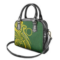 Kia Orana Cook Islands Shoulder Handbag Plumeria Tropical Waves - Polynesian Pride