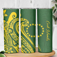 Kia Orana Cook Islands Skinny Tumbler Plumeria Tropical Waves - Polynesian Pride