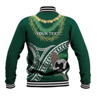 Hawaii Rainbow Warriors Alumni Personalized Baseball Jacket Ti Maile Lei - Glory For The Warriors