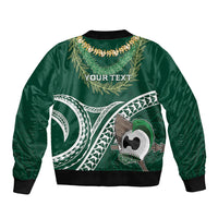 Hawaii Rainbow Warriors Alumni Personalized Bomber Jacket Ti Maile Lei - Glory For The Warriors