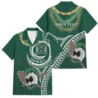 Hawaii Rainbow Warriors Alumni Personalized Family Matching Puletasi and Hawaiian Shirt Ti Maile Lei - Glory For The Warriors