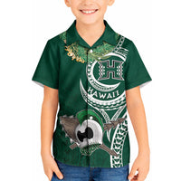 Hawaii Rainbow Warriors Alumni Personalized Kid Hawaiian Shirt Ti Maile Lei - Glory For The Warriors