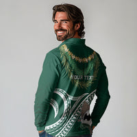 Hawaii Rainbow Warriors Alumni Personalized Long Sleeve Polo Shirt Ti Maile Lei - Glory For The Warriors