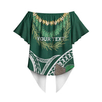 Hawaii Rainbow Warriors Alumni Personalized Off Shoulder Wrap Waist Top Ti Maile Lei - Glory For The Warriors