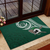 Hawaii Rainbow Warriors Alumni Rubber Doormat Ti Maile Lei - Glory For The Warriors