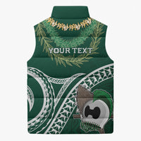 Hawaii Rainbow Warriors Alumni Personalized Sleeveless Puffer Jacket Ti Maile Lei - Glory For The Warriors