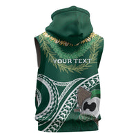 Hawaii Rainbow Warriors Alumni Personalized Sleeveless Zip Hoodie Ti Maile Lei - Glory For The Warriors