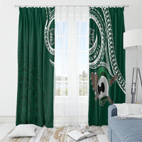 Hawaii Rainbow Warriors Alumni Window Curtain Ti Maile Lei - Glory For The Warriors