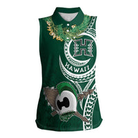Hawaii Rainbow Warriors Alumni Personalized Women Sleeveless Polo Shirt Ti Maile Lei - Glory For The Warriors