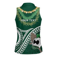 Hawaii Rainbow Warriors Alumni Personalized Women Sleeveless Polo Shirt Ti Maile Lei - Glory For The Warriors