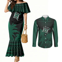 Hawaii Rainbow Warriors La'au Pama Personalized Couples Matching Mermaid Dress and Long Sleeve Button Shirt