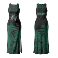Hawaii Rainbow Warriors La'au Pama Personalized Couples Matching Tank Maxi Dress and Long Sleeve Button Shirt