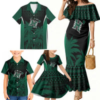 Hawaii Rainbow Warriors La'au Pama Personalized Family Matching Mermaid Dress and Hawaiian Shirt