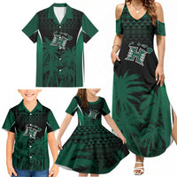 Hawaii Rainbow Warriors La'au Pama Personalized Family Matching Summer Maxi Dress and Hawaiian Shirt