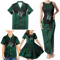 Hawaii Rainbow Warriors La'au Pama Personalized Family Matching Tank Maxi Dress and Hawaiian Shirt