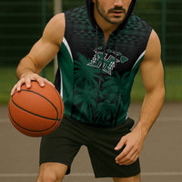 Hawaii Rainbow Warriors La'au Pama Personalized Sleeveless Zip Hoodie