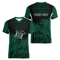Hawaii Rainbow Warriors La'au Pama Personalized Women V-Neck T-Shirt