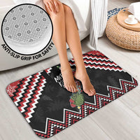 New Zealand Christmas Taniko Poutama Bathroom Set Flora Map with Birds - Polynesian Pride