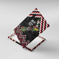 New Zealand Christmas Taniko Poutama Canvas Wall Art Flora Map with Birds - Polynesian Pride