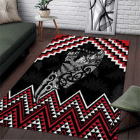 New Zealand Christmas Taniko Poutama Area Rug Mountainscape Maori Fern - Polynesian Pride