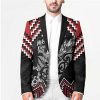 New Zealand Christmas Taniko Poutama Blazer Mountainscape Maori Fern - Polynesian Pride
