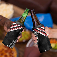 New Zealand Christmas Taniko Poutama 4 in 1 Can Cooler Tumbler Mountainscape Maori Fern - Polynesian Pride