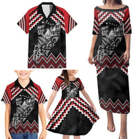 New Zealand Christmas Taniko Poutama Family Matching Puletasi and Hawaiian Shirt Mountainscape Maori Fern - Polynesian Pride