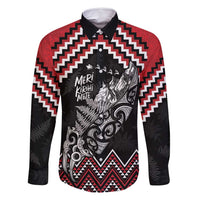 New Zealand Christmas Taniko Poutama Family Matching Summer Maxi Dress and Hawaiian Shirt Mountainscape Maori Fern - Polynesian Pride