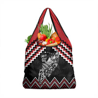 New Zealand Christmas Taniko Poutama Grocery Bag Mountainscape Maori Fern - Polynesian Pride