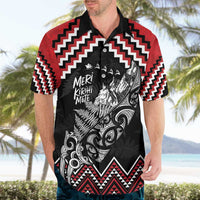 New Zealand Christmas Taniko Poutama Hawaiian Shirt Mountainscape Maori Fern - Polynesian Pride