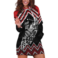 New Zealand Christmas Taniko Poutama Hoodie Dress Mountainscape Maori Fern - Polynesian Pride