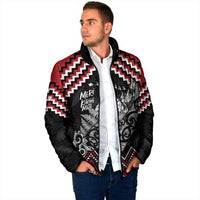 New Zealand Christmas Taniko Poutama Padded Jacket Mountainscape Maori Fern - Polynesian Pride