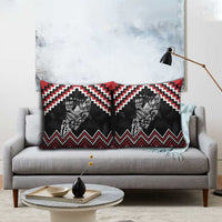 New Zealand Christmas Taniko Poutama Pillow Cover Mountainscape Maori Fern - Polynesian Pride